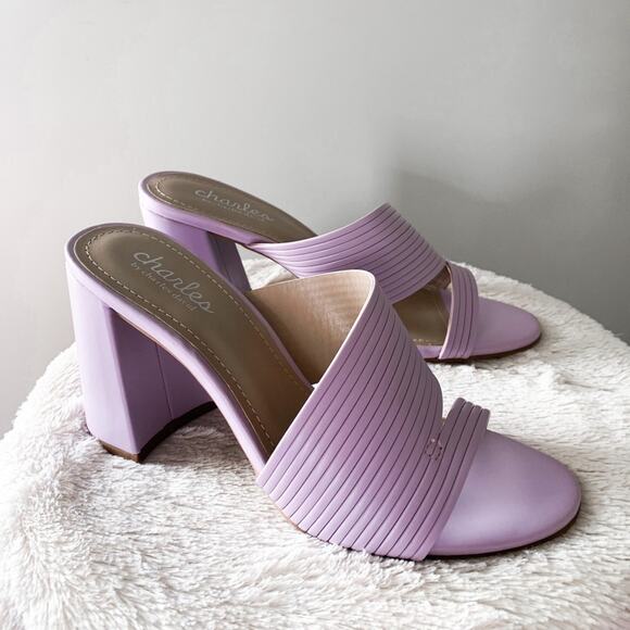 CHARLES BY CHARLES DAVID lilac sandal heels NEW - Picture 1 of 9